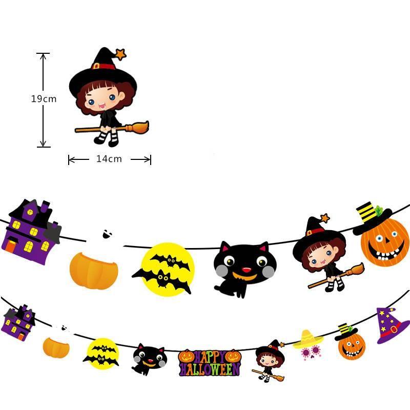 Красочные украшения для Хэллоуин-вечеринки с бумажным баннером в виде тыквы для праздничной атмосферы
