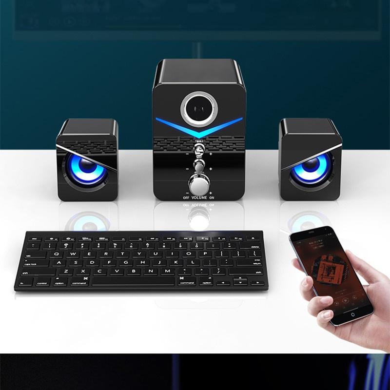 Динамический динамик Bluetooth Сабвуфер Открытый стереофонический музыкальный сплит Компьютерный аудиосистема Беспроводное управление