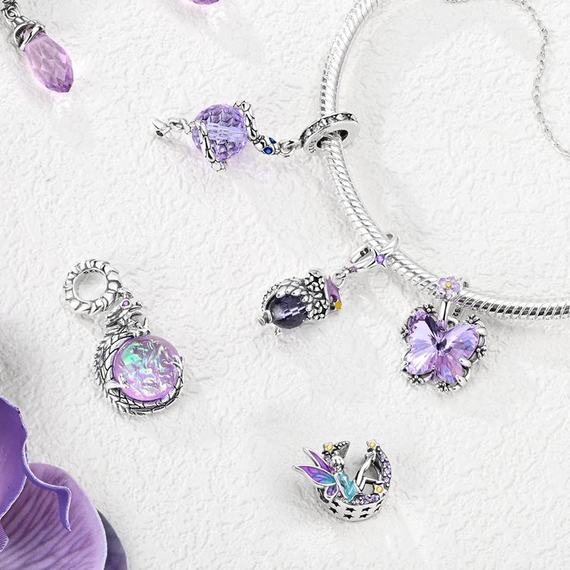 Copper Colorful Thermos Cup Charms Blue Carousel Pendant Fit Original Bracelet Necklace Women Jewelry Gift