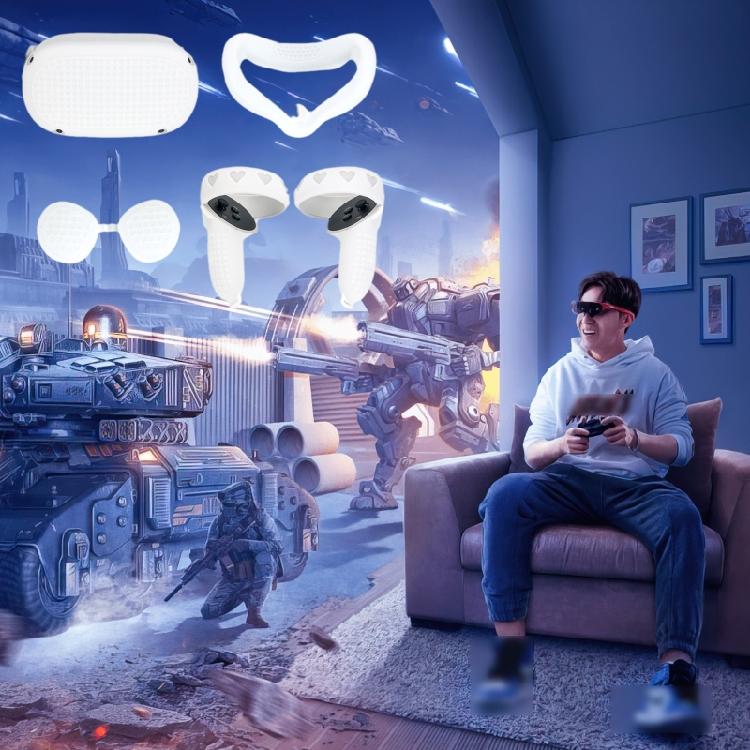 Силиконовый набор чехлов для Oculus Quest 2 для защиты шлема виртуальной реальности