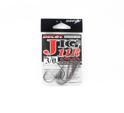 Decoy Крючки для джиг-приманок Jig-11B Strong черного цвета, размер 3/0 (3742)