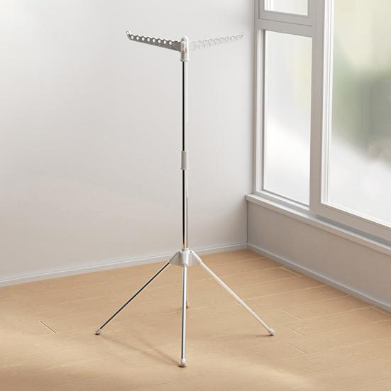 Складная вешалка для одежды с устойчивым основанием, компактная конструкция, гибкий кронштейн, портативная сушилка для одежды