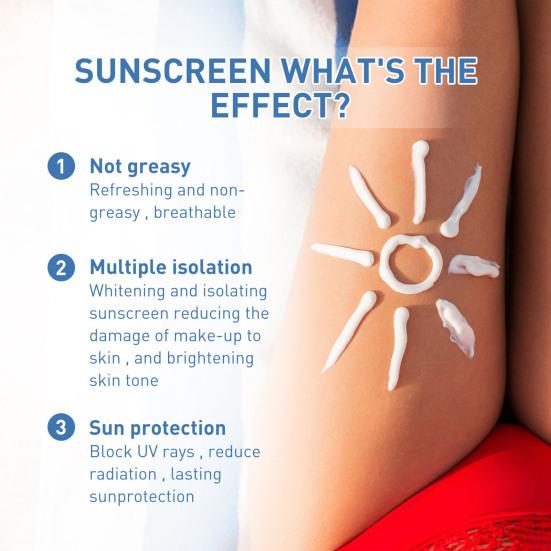 Увлажняющий солнцезащитный крем с березовым соком SPF 50+ Блокирует UVA/UVB-лучи Питает клетки Повышает эластичность 50 мл Солнцезащитный крем для предотвращения морщин для всех типов кожи