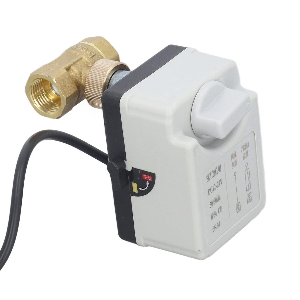 Motorized Ball Valve Manual Automatic 2 Wire 2 Way Normally Closed DN15 Electric Ball Valve DC12‑24V