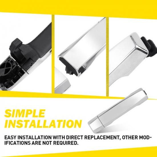 2Pcs Car Exterior Parts Rear Door Handle LH+RH for 2011-15 Nissan Armada Chrome