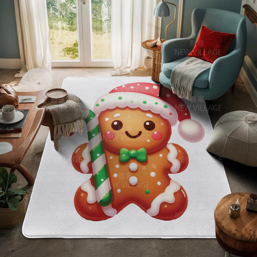 Ковер у входа в дом Домашний коврик у двери Гостиная Ванная Комната Ноги ванная комната Нескользящие коврики с водопоглощением для ванной Счастливого Рождества зима