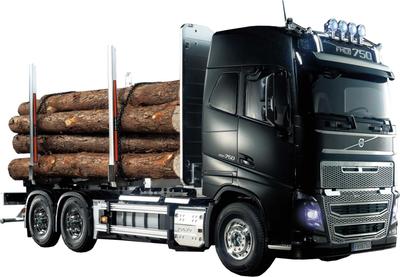Tamiya Электрический радиоуправляемый грузовик серии Big Truck Volvo FH16 Globetrotter 750 6x4 Лесовоз 56360 1/14 № 60