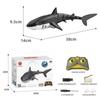 New High-quality Remote Control Shark High Simulation Scale Robot Fish with Light & Spray Water for Lake Bathroom Swimming Pool for Kids