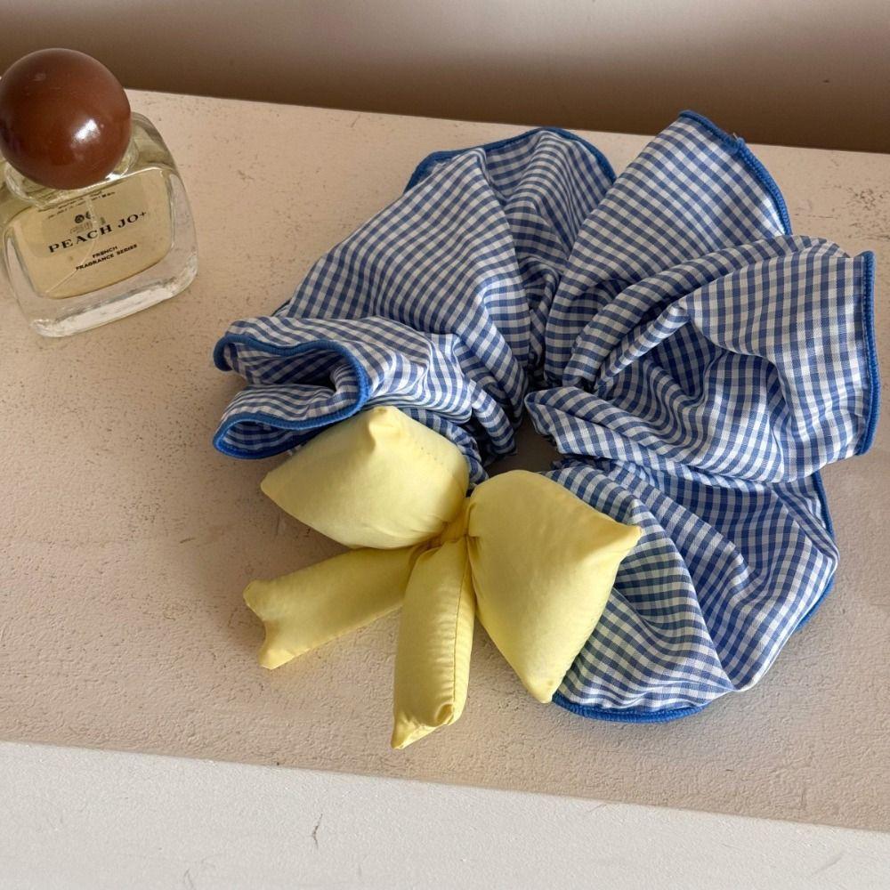 Тканевые резинки для волос с решеткой, милые большие резинки для волос, модные рюши для волос, веревки для вечеринок