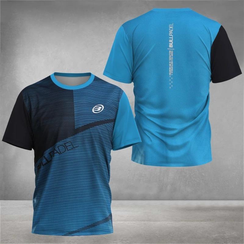 Крутая дышащая футболка с коротким рукавом Padel из летней серии Fitness, быстросохнущая, уличный мужской топ, новая спортивная футболка Padel