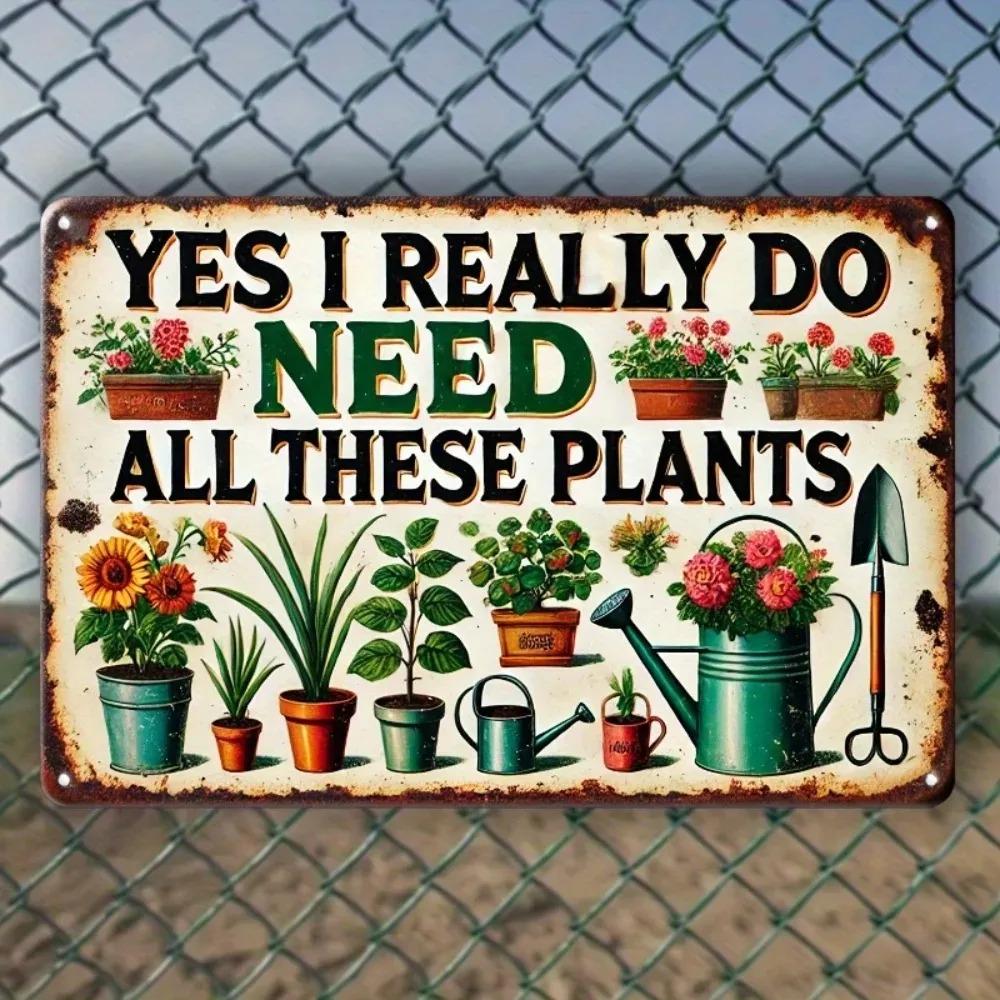 HomePlantProDecor Деревянная табличка в деревенском стиле с иллюстрациями растений для декора сада и гаража