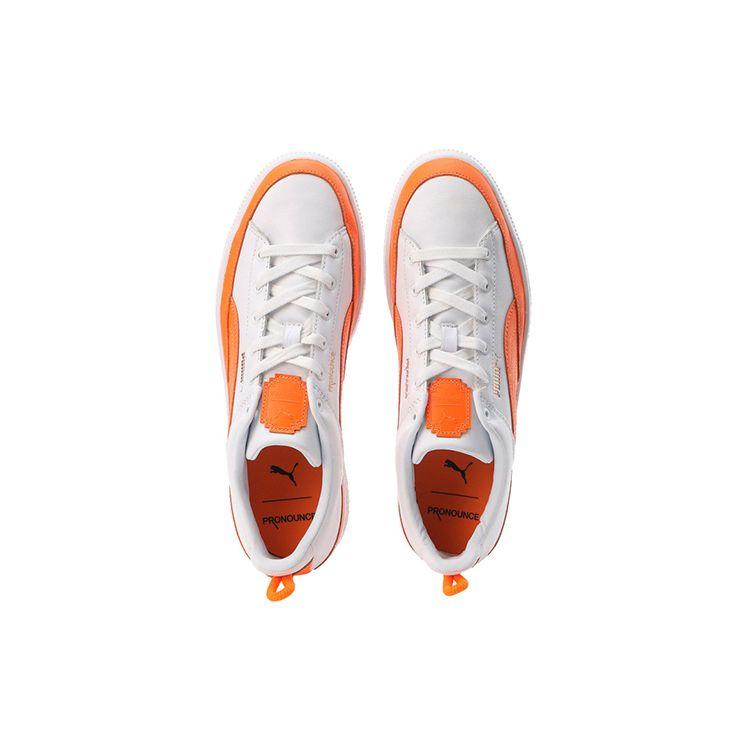 Puma Pronounce X Basket Vintage Vibrant Orange Unisex Sneakers White 381255-01
