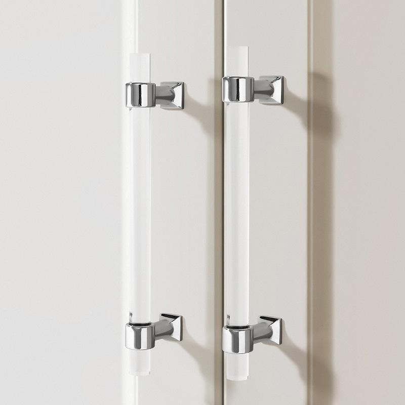 Acrylic Cabinet Door Handle Cabinet Transparent Crystal Drawer Wardrobe Door Handle Kitchen Bedroom Plexiglass Furniture Handle