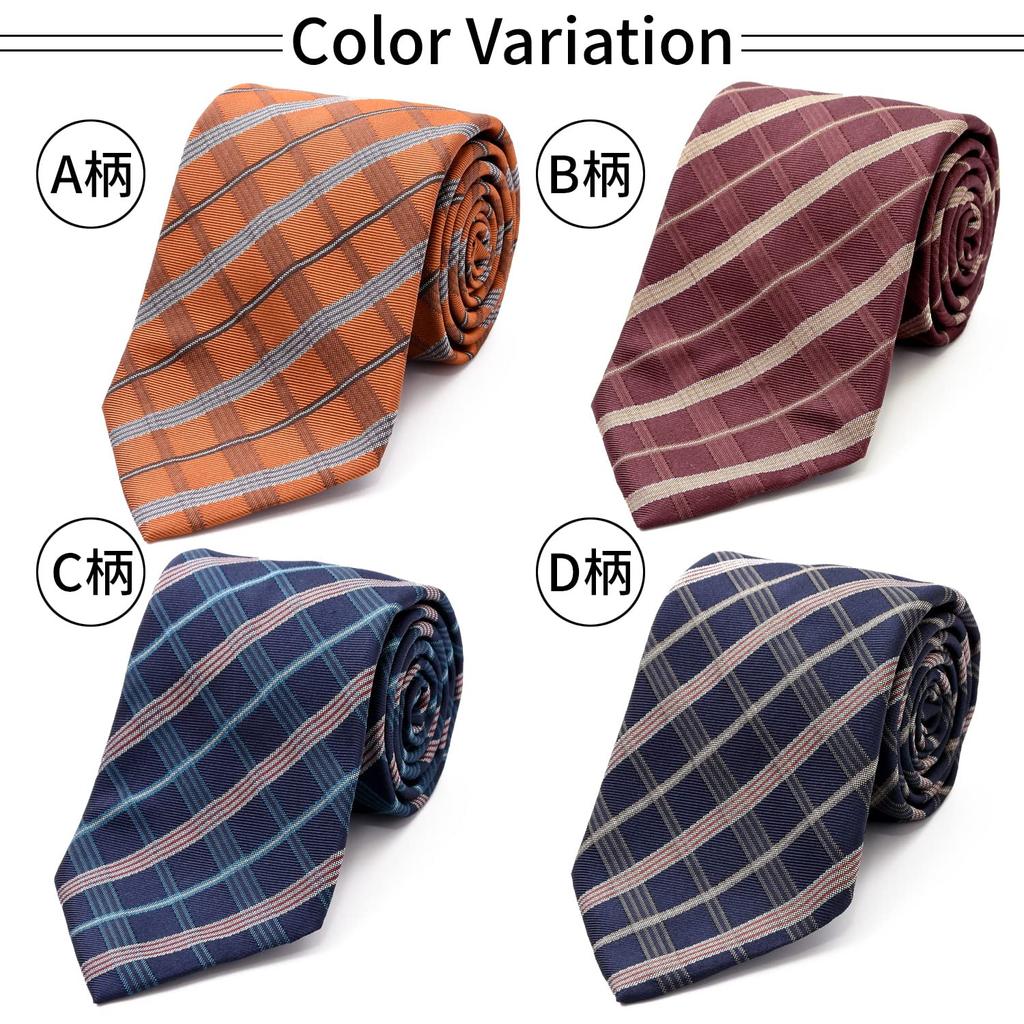 Галстук MICHIKO LONDON Brand Made in Italian Silk Jacquard Plaid Regular Size [MICHIKO LONDON], Япония, Ткань, Плетение, Узор, Полоска, Бизнес, (С