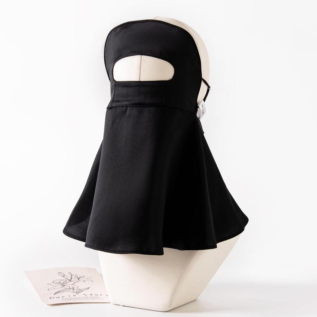 2025 Шелковая маска от солнца фейскини: Маска из шелка тутового дерева для полной защиты лица и шеи от УФ-лучей