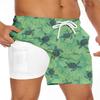 Summer Tropical Animal 3D Printed Swimming Shorts with Drawstring and Compression Lining Suitable for Men's Beach and Vacation Wear