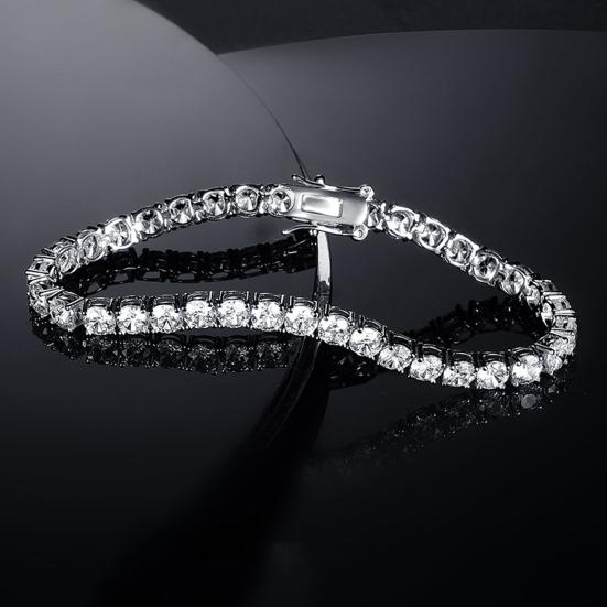 Women Bracelet Cubic Zirconia Simple Design Gift for Anniversary Birthday Christmas Enhance