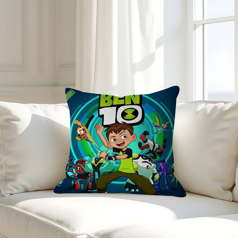 Наволочка для подушки с изображением Бена 10 (B-Ben10), чехол для автомобильной подушки, наволочка для дивана, автомобильная подушка, рождественский подарок, 40x40 см, 45x45 см.
