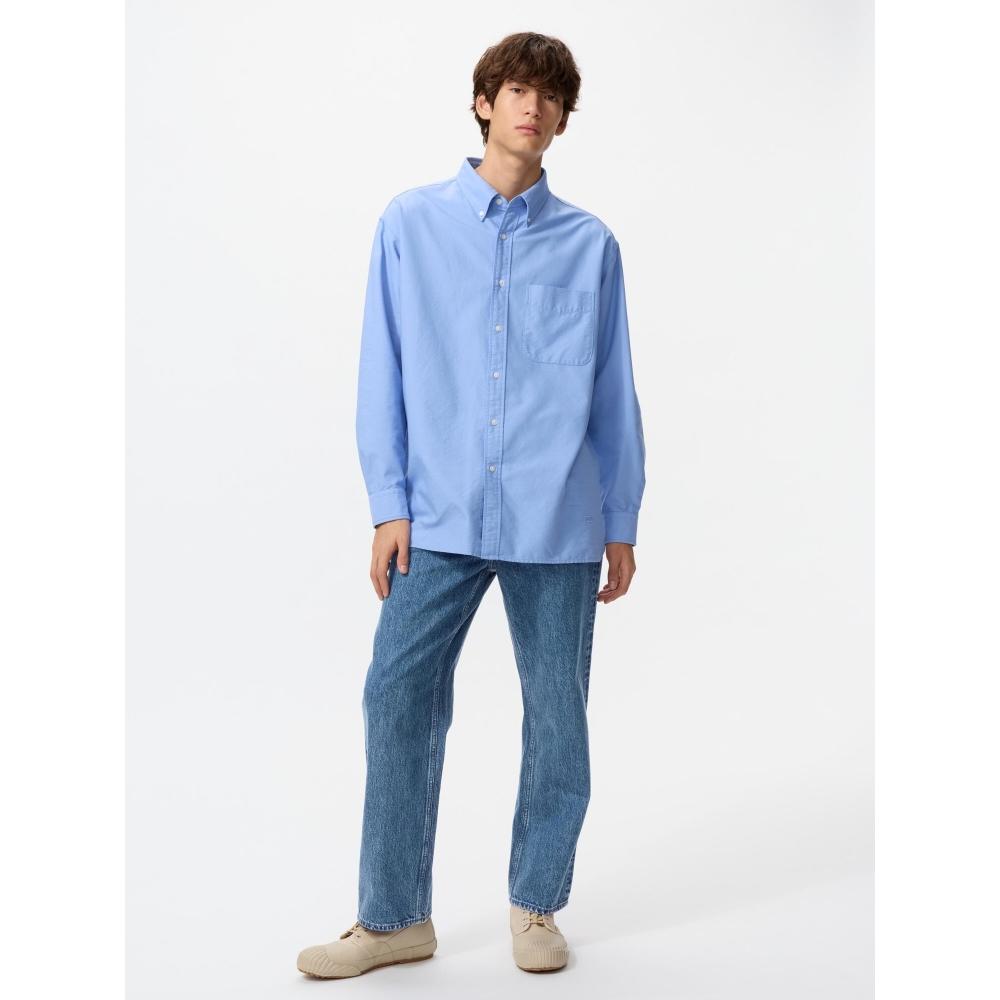 Uniqlo Рубашка Oxford Oversize с длинным рукавом 