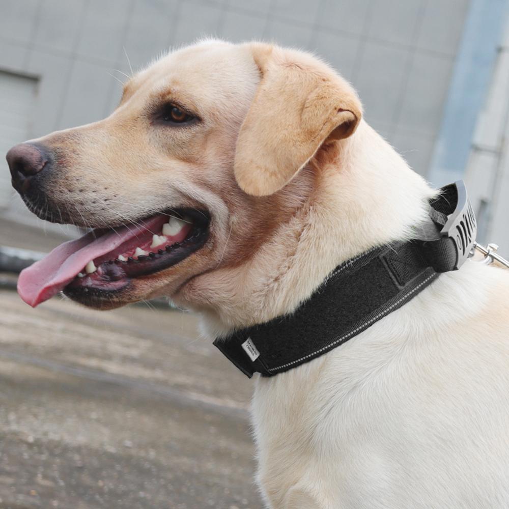 Светоотражающий ошейник для собак Прочные ошейники для средних и крупных собак Прочные нейлоновые ошейники для собак с ручкой Нержавеющая фурнитура Военный тактический ошейник для домашних животных