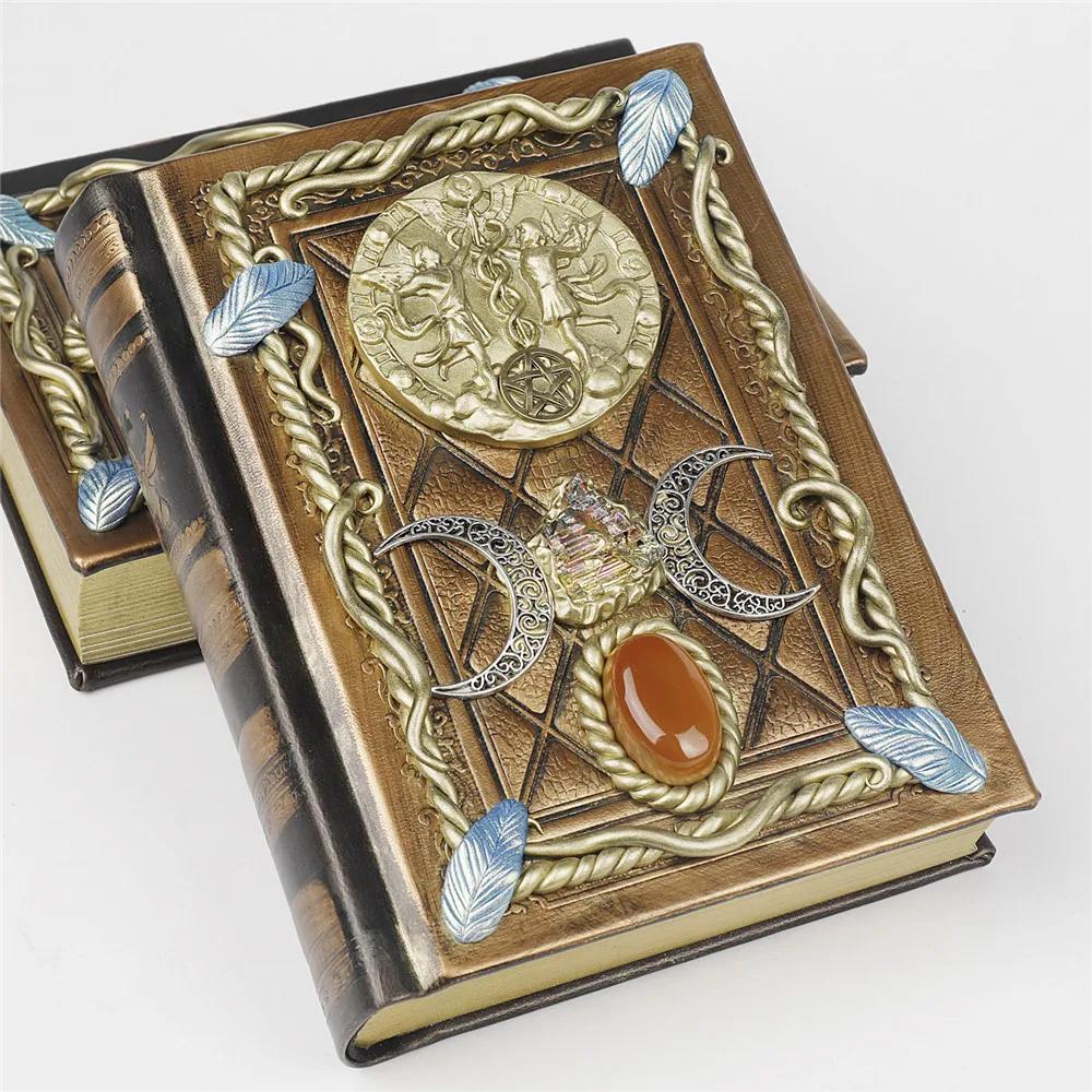 1 шт. Натуральные камни магический блокнот гадательный дневник книги тигровый глаз лечебные блокноты домашний декор