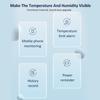 Интеллектуальные датчики температуры и влажности Wi-Fi, большой дисплей времени для домашнего офиса, спальни, кухни