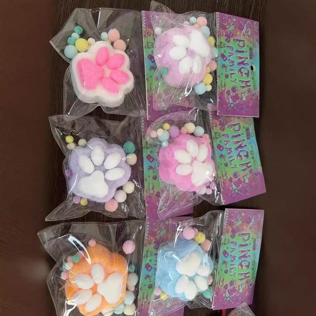 Dopamine Big Cat Paw Plush Squeezy Toy - Super Soft TPR Decompression Artifact