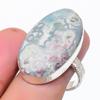 Natural Larimar Gemstone Handmade 925 Sterling Silver Jewelry Ring Size 10 T1f91