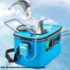 1pc EVA Fishing Bucket, Live Fish Bucket, Foldable Bucket With Shoulder Strap, Sea Fishing Tool