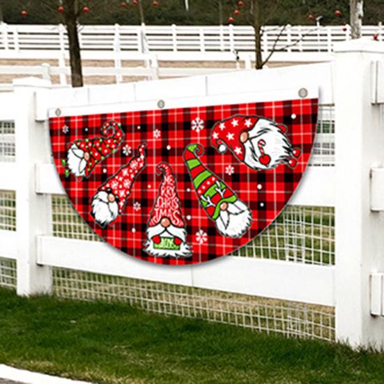 Подвесной флаг Необычные изысканные узоры Моющийся подвесной флаг Рождественский веерообразный флаг Подвесной флаг для фестиваля