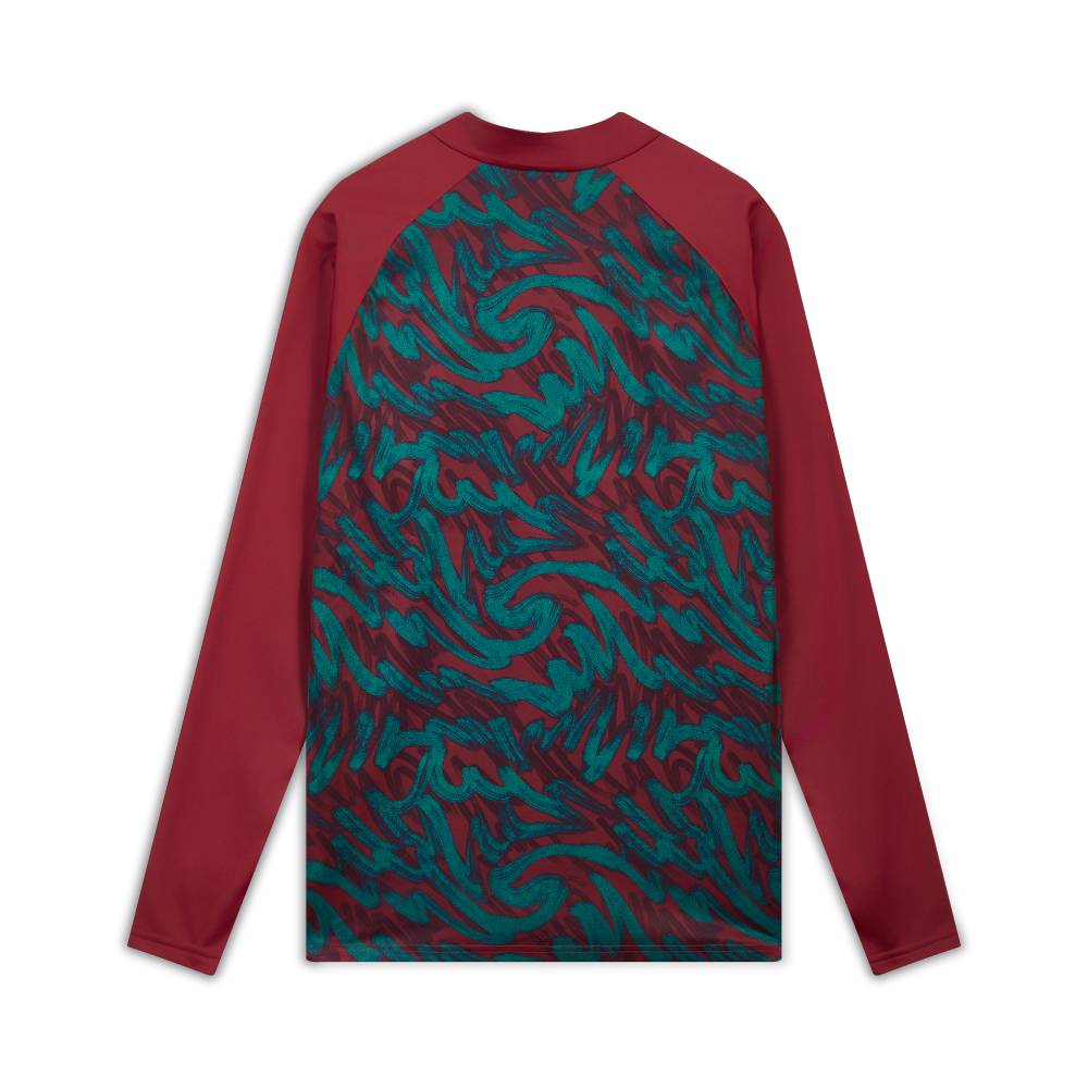 Puma Мужская футболка с длинным рукавом, влагоотводящая, облегающего кроя, с цветовыми блоками, быстросохнущая, для национальной сборной Португалии, топ 784790-37