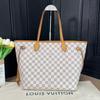[Б/У] Сумка-тоут Neverfull Mm из клетчатого канваса с кожаной отделкой - Хорошее состояние #WBX35U