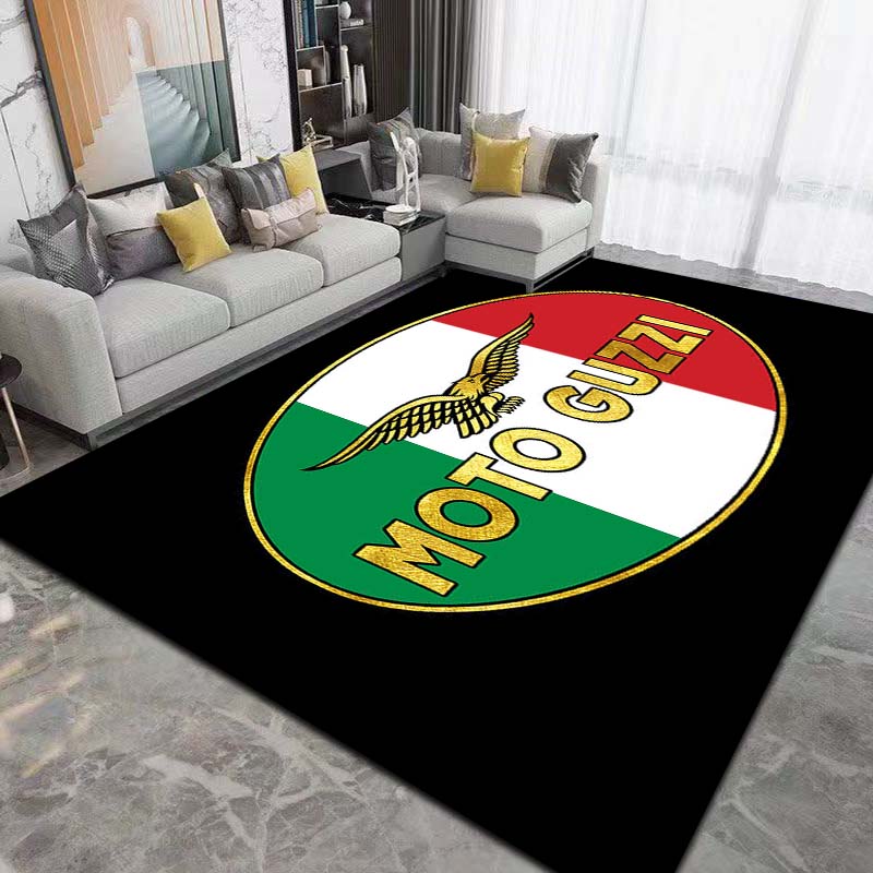 2026 New Retro Motorcycle G-Guzzi Printed Carpet Living Room Bedroom Decoration Tea Table Table Non slip Entrance Carpet Gift