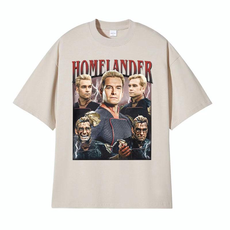Limited The Homelander The Boys Season 4 The Boyz Vintage Graphic T Shirts Men Women Fashion Classic ONeck Short Sleeve Tshirt