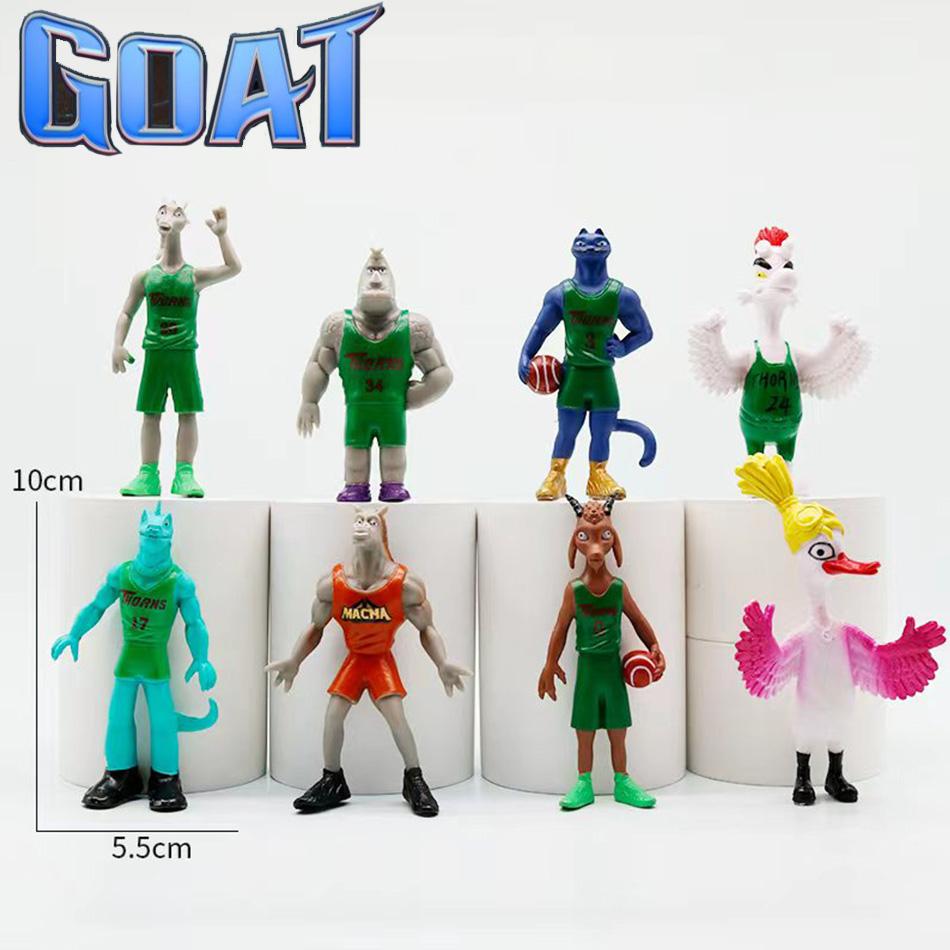 Bandai 6/8pcs/set 3style Anime GOAT Miracle Dream Team Handmade Model Will Goat Peak Doll Ornament Children's Toy Gift Item