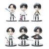 10cm Q Version Anime Attack On Titan Figure Eren Jager Mikasa Ackerman Pvc Action Figure Toys Collectible Model Toys Kid Gift