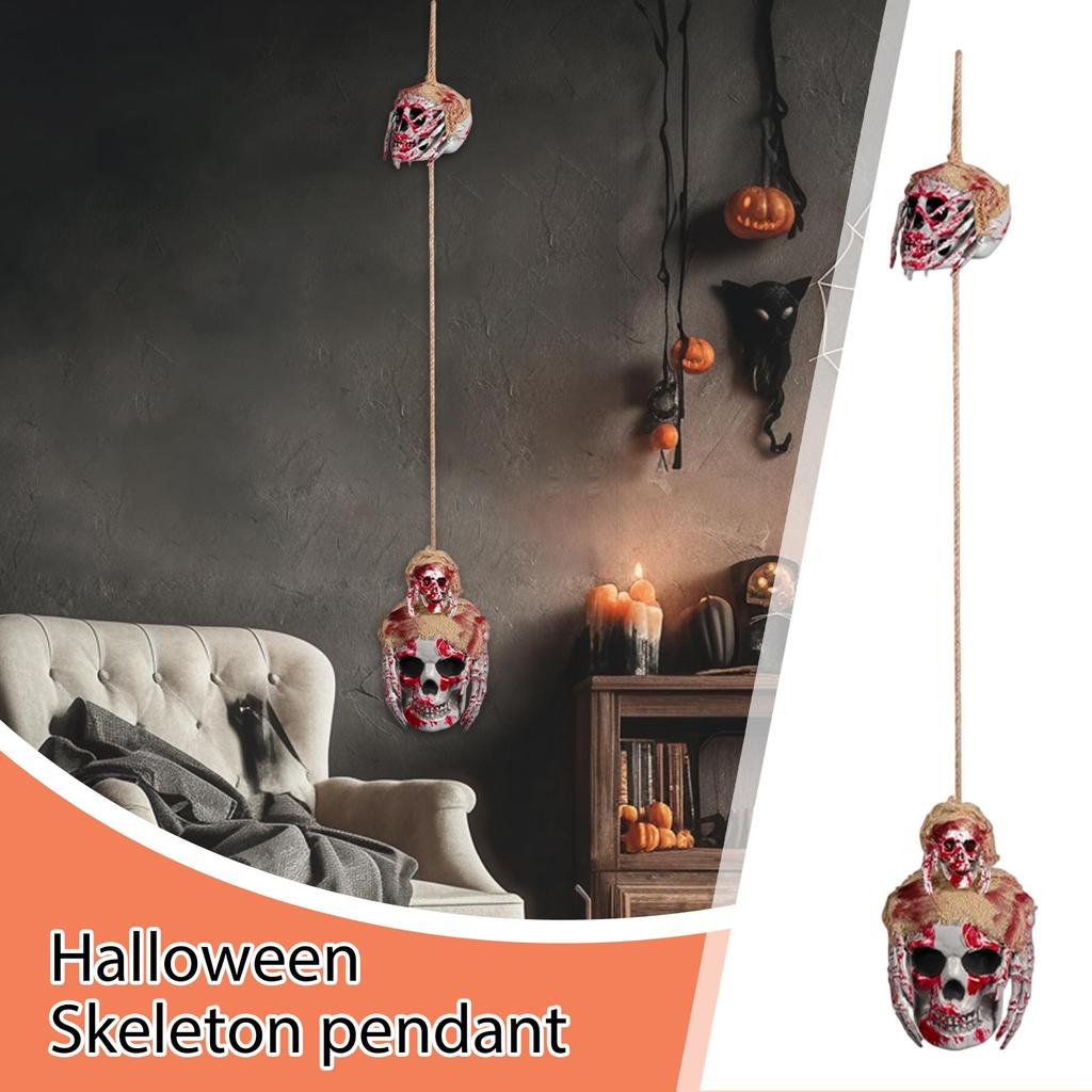 Хэллоуин Реквизит Подвеска Призрак Череп Кровоточащая Рука Симуляция Пластиковый Череп