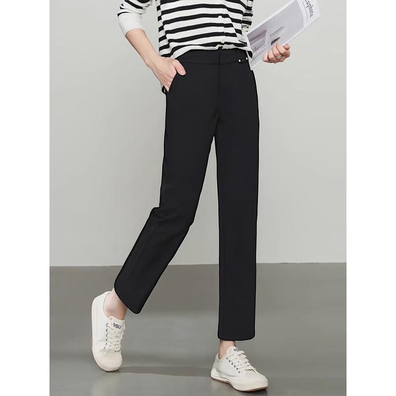 Tatu Women's High-Waist Straight-Leg Suit Trousers