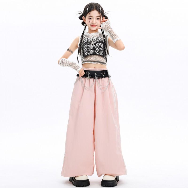 Girls Jazz Dance Costume Kids Stage Performance Outfit Streetwear Model Show Practice
