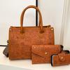 Multi-Purpose Bag 2025 New Fashion Embossed Women's Handheld Shoulder Crossbody Bag 3-Piece Coin Purse Set