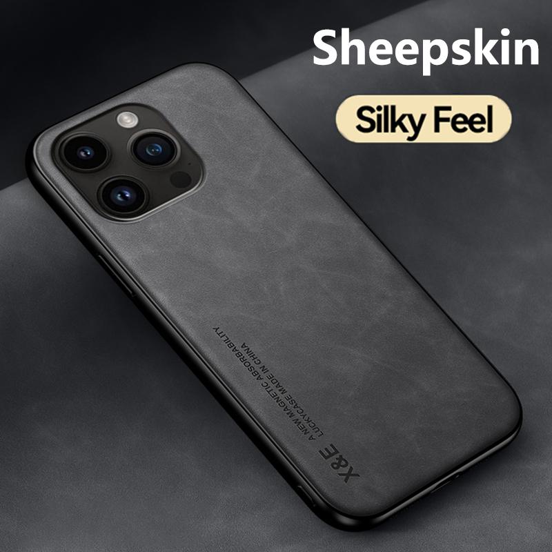 Роскошный кожаный чехол с магнитной застежкой для Iphone 14 13 12 11 Pro Max Mini Xr Xs X 8 7 Plus Se 14pro, автомобильный держатель из овчины в стиле ретро, мягкий чехол