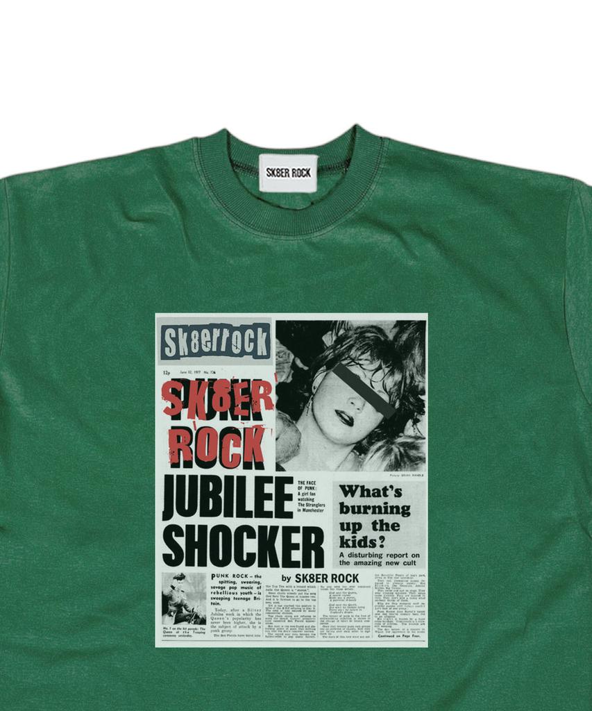 SK8ER ROCK Горящая Молодость Футболка ((зеленый))