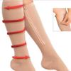Men Women Knee High Zipper Open Toe Socks Leg Compression Support Stockings