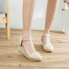 2025 New Korean Version Women's Sandals Wedge Sandals Comfortable Foreign Trade Sandals Pointed Hemp Buckle Women's Sandals