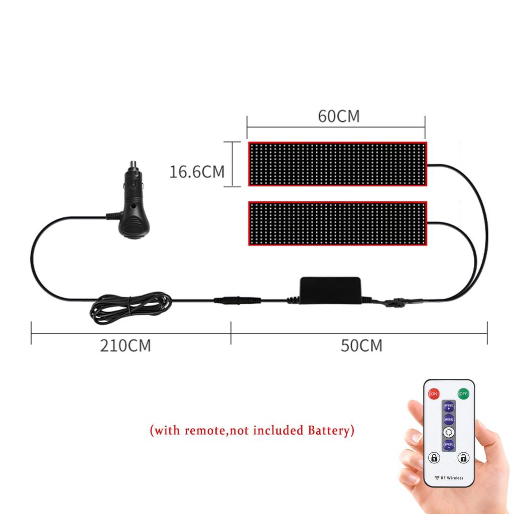 Грузовик с дистанционным управлением Дьявольский глаз Светодиодная матричная пиксельная панель Мягкое складное освещение Граффити Бегущая строка Подсветка 12В 24В
