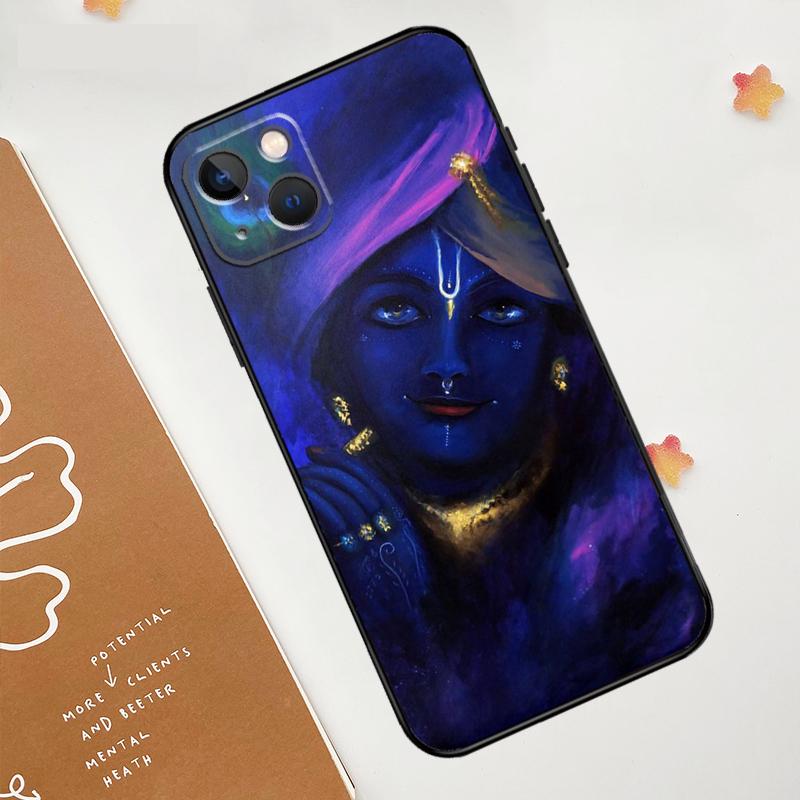 Indian God Lord Krishna Case For iPhone 16 15 14 13 12 11 17 Pro Max mini 16e 15 16 Plus 17 Air Funda Cover
