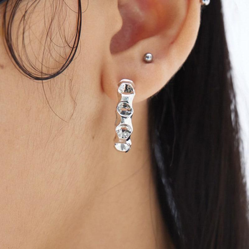 NIMBUS SHINE STAR HOOP EARRINGS (S)