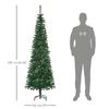 195cm Tall Realistic Christmas Tree with Decorative Pine Cones and 556 Branches, Green