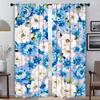 Curtains for Living Room Curtain for Room 2 Panel Beauty Flowers Home Interior Curtains Shades Partition Halloween Decoration