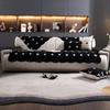 Черно-белая простая диванная подушка Four Seasons Universal Chenille Sofa Cover Fabric